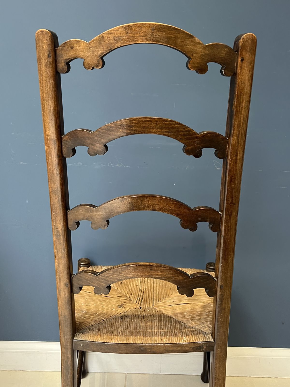 Antique Oak Country House Ladder Back Chair photo buy