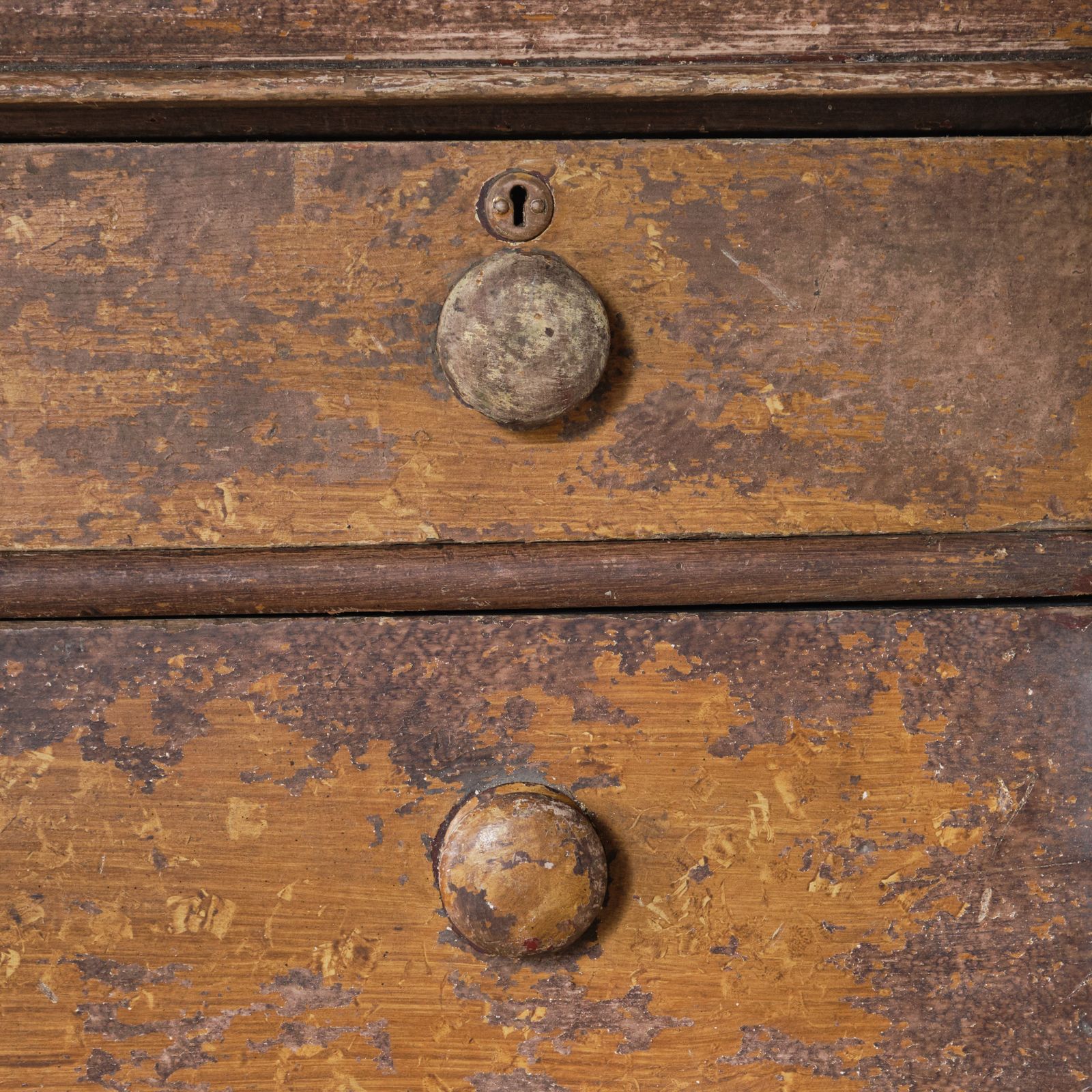 photo for sale 19th Century Scottish Painted Pine Chest Of Drawers
