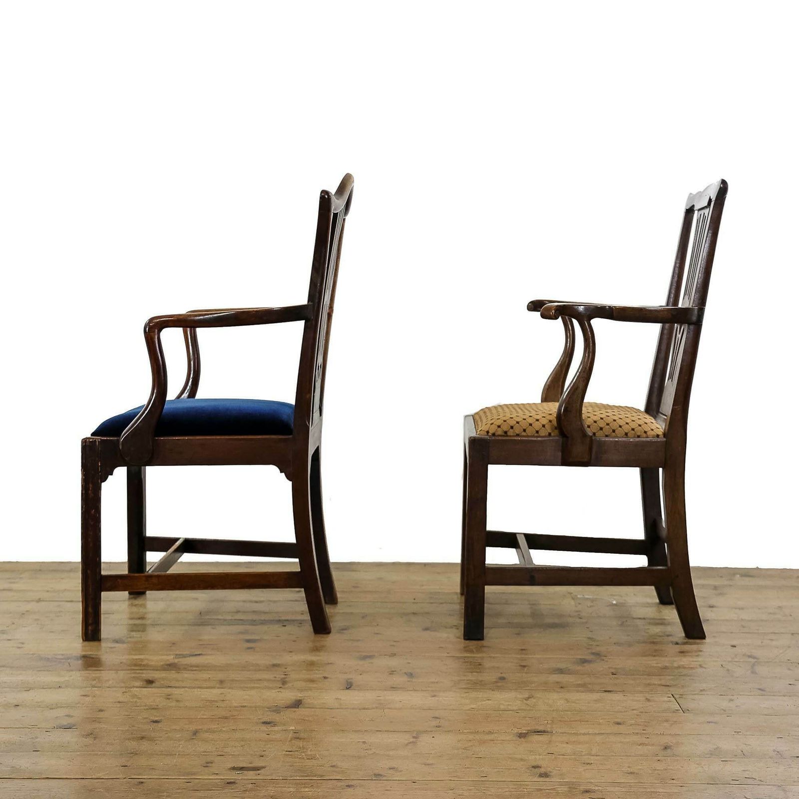 Duo Of Upholstered Armchairs | Antique Seating | Antique Armchairs | Georgian Chairs | Antique Chairs photo furniture
