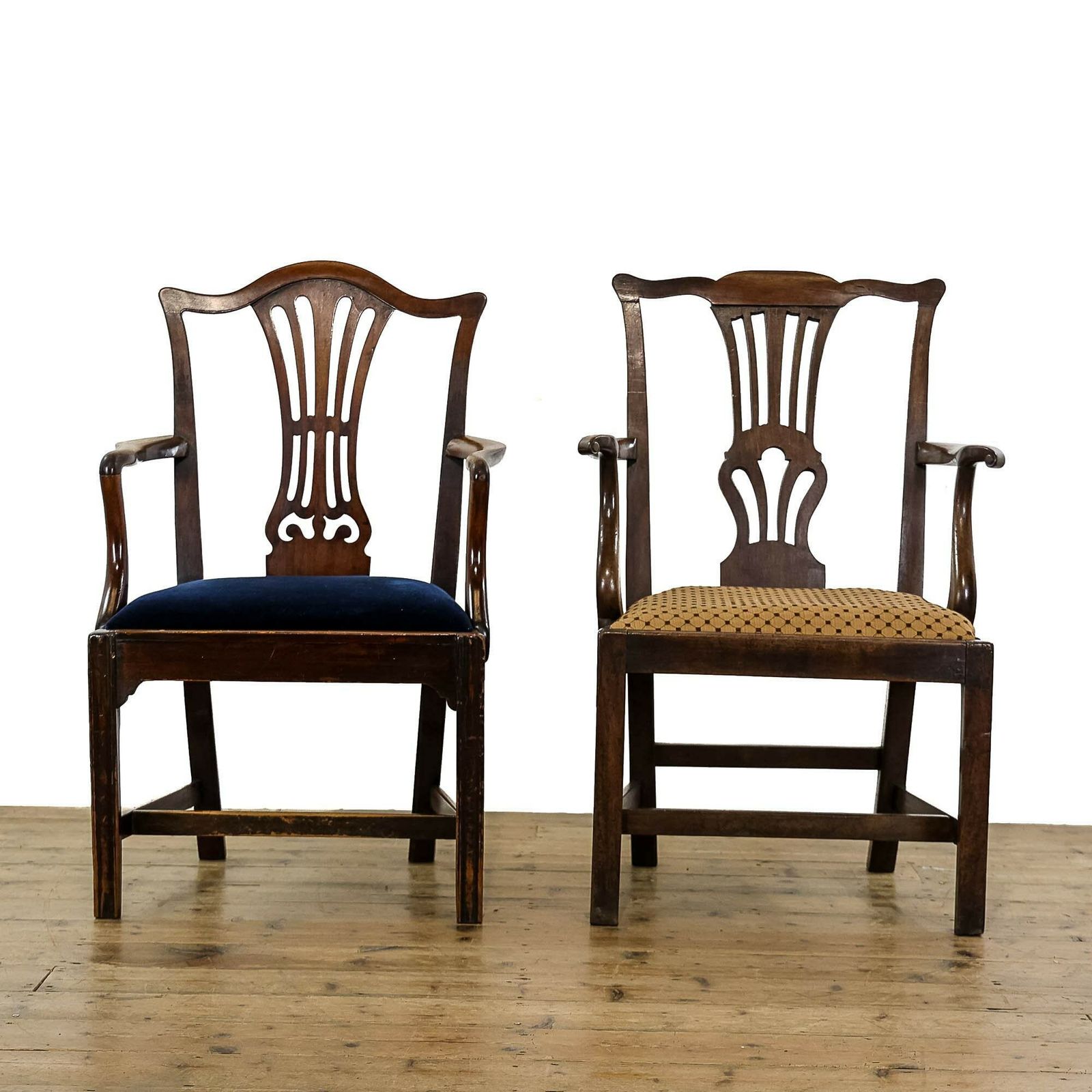 Duo Of Upholstered Armchairs | Antique Seating | Antique Armchairs | Georgian Chairs | Antique Chairs photo Furniture