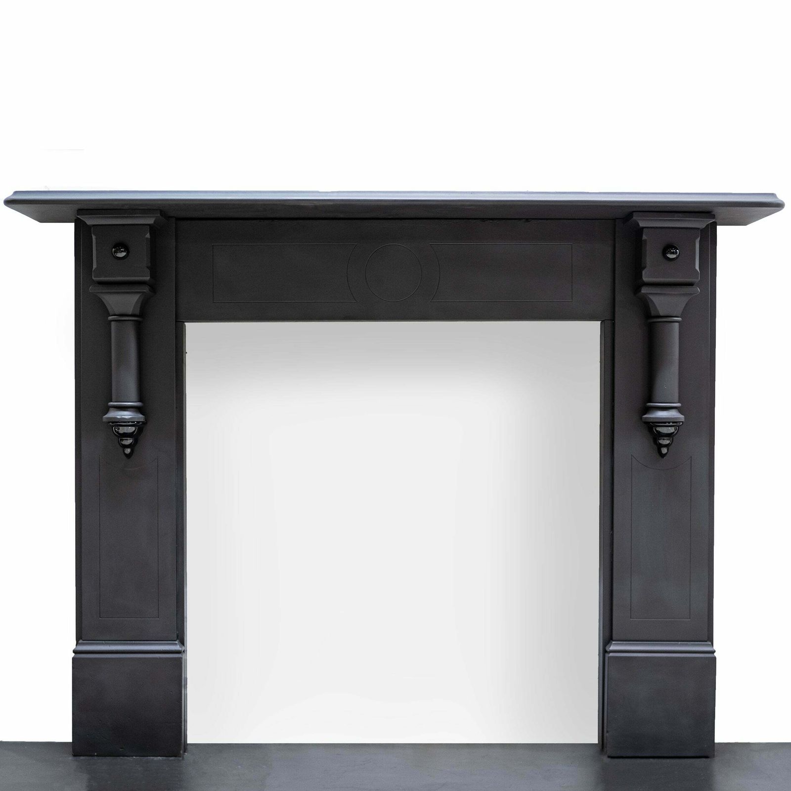 Antique Victorian Slate Fireplace Surround With Corbels