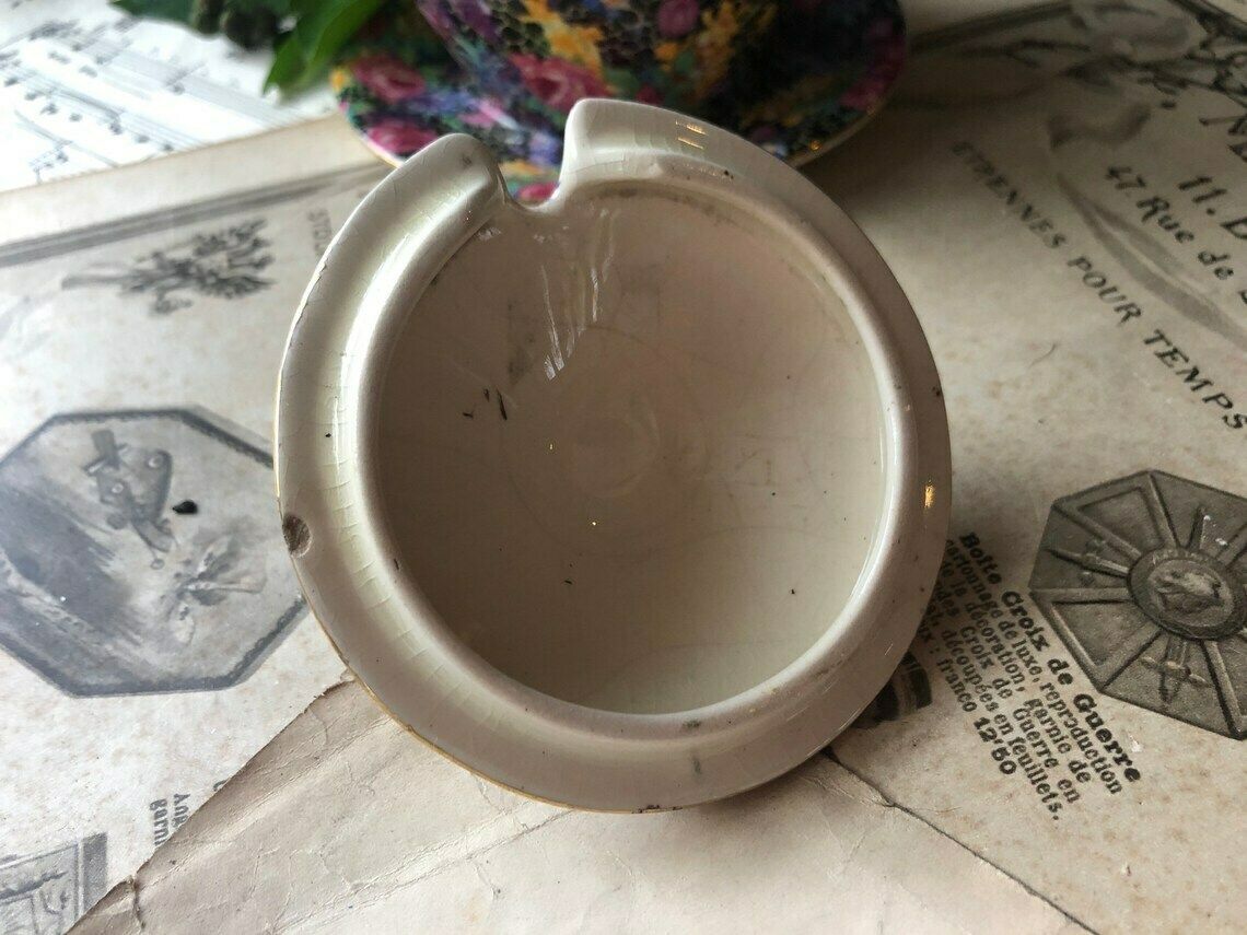 Grimwades Royal Winton 'Hazel' Chintz Preserve Pot With Lid And Attached Saucer C1935 photo furniture