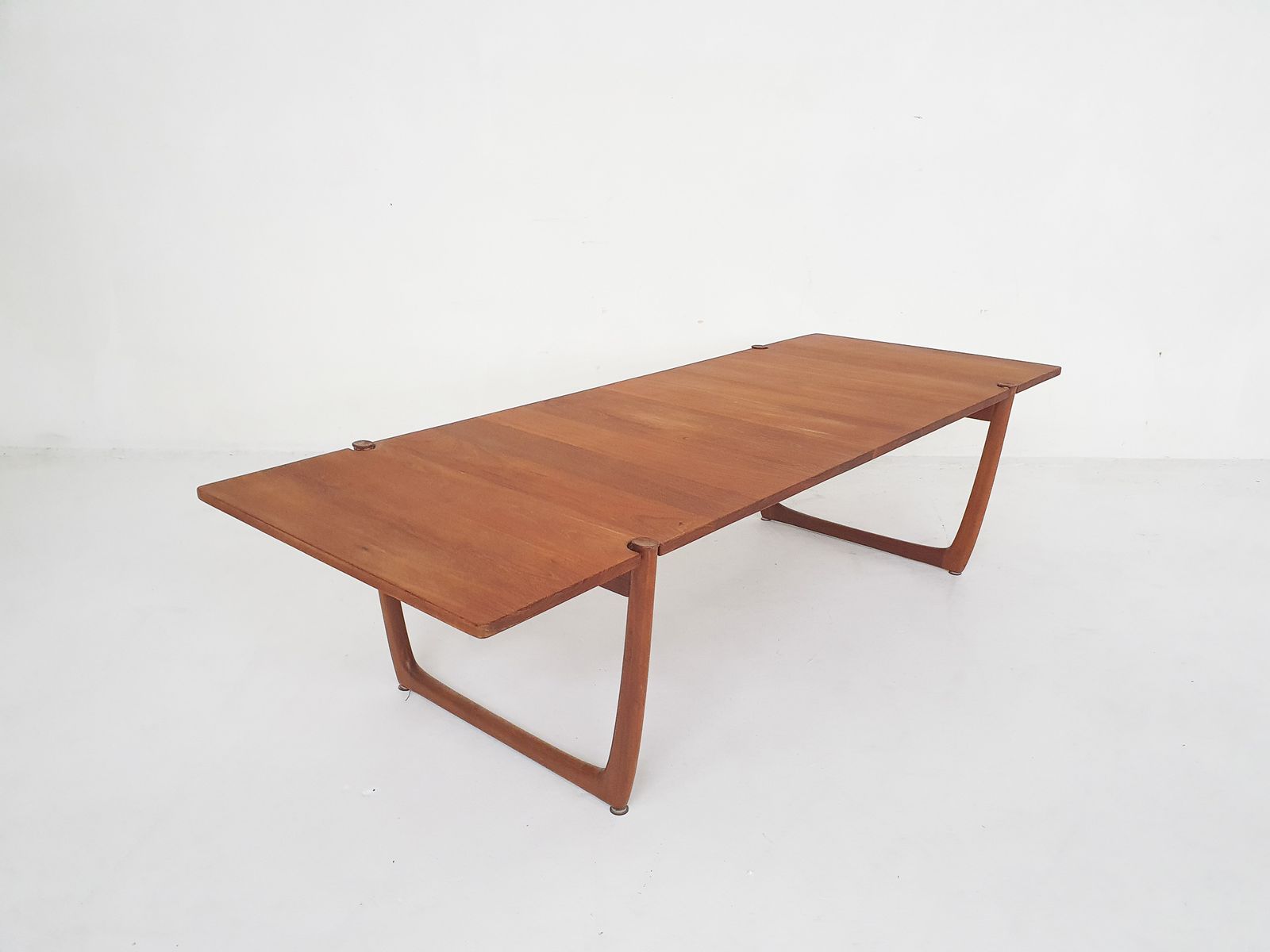 Large Teak Coffee Table By Peter Hvidt And Orla Molgaard Nielsen Model Fd 575 For France And Son, Denmark 1950's