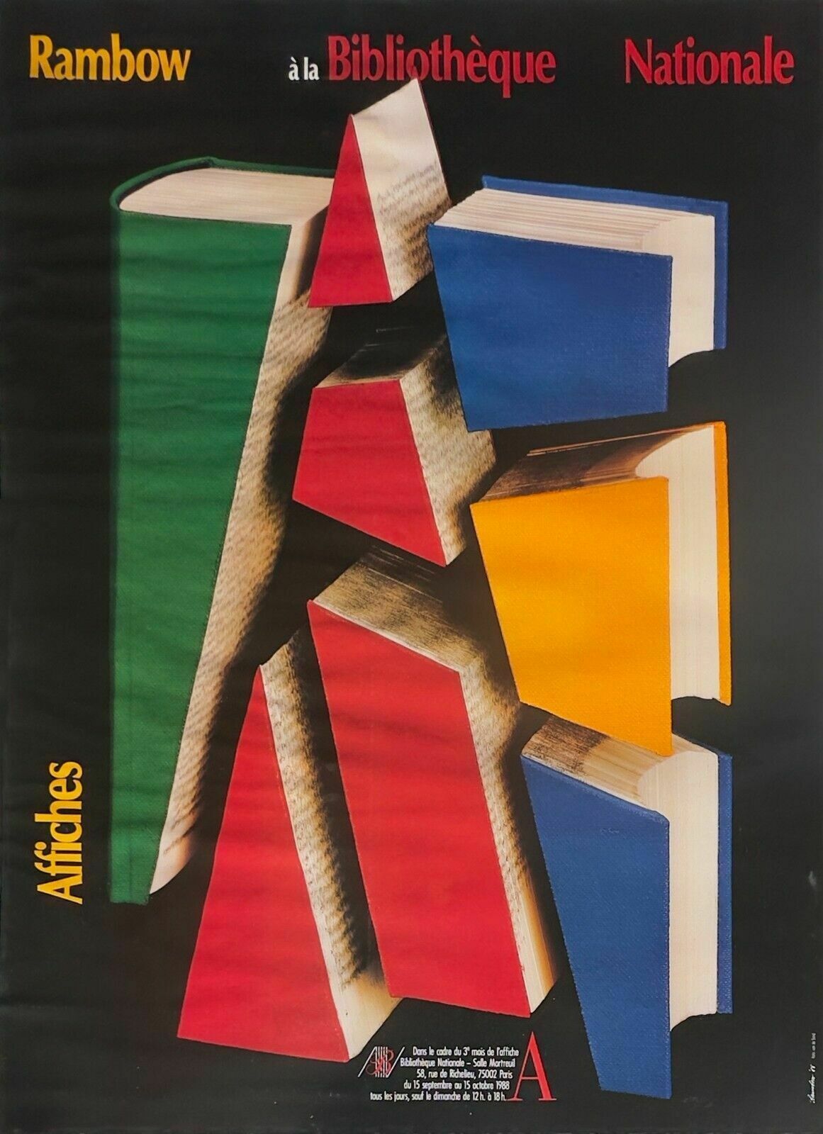 Gunter Rambow Original Poster Exhibition Poster Paris Bibliothèque Nationale 88