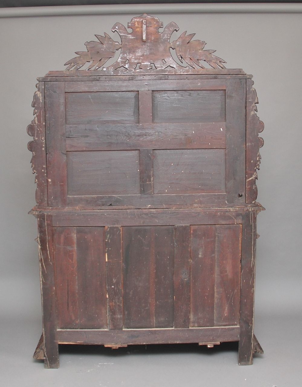 19th Century Carved Oak Buffet photo vintage