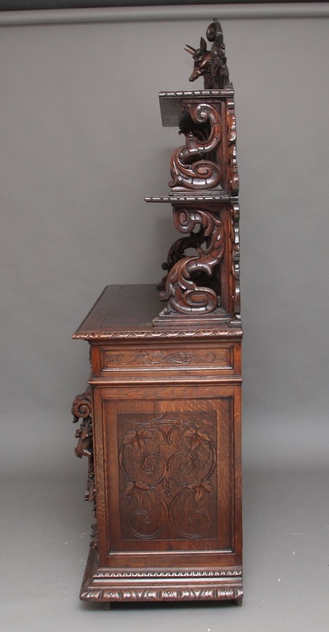 photo furniture 19th Century Carved Oak Buffet