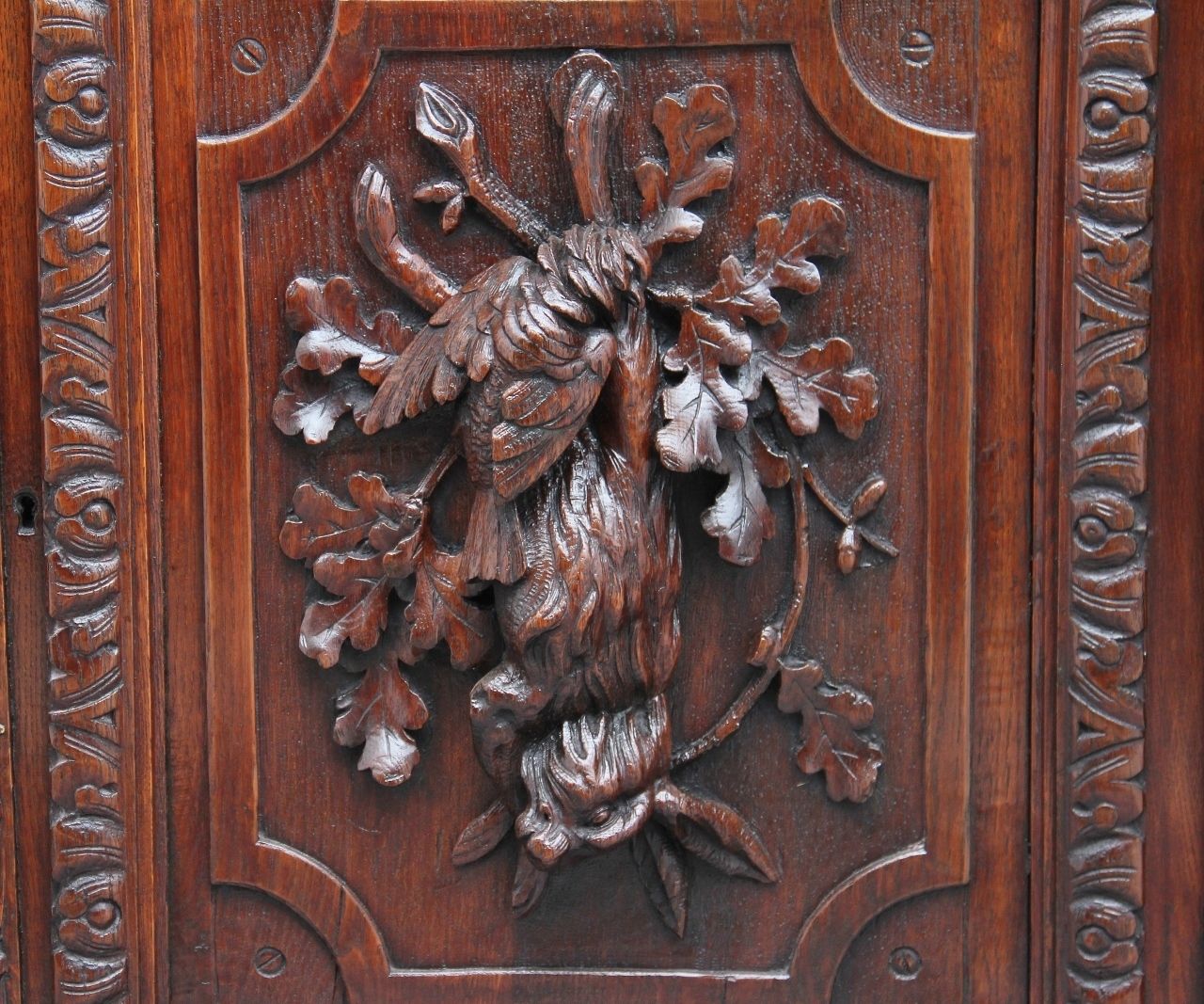 photo for sale 19th Century Carved Oak Buffet