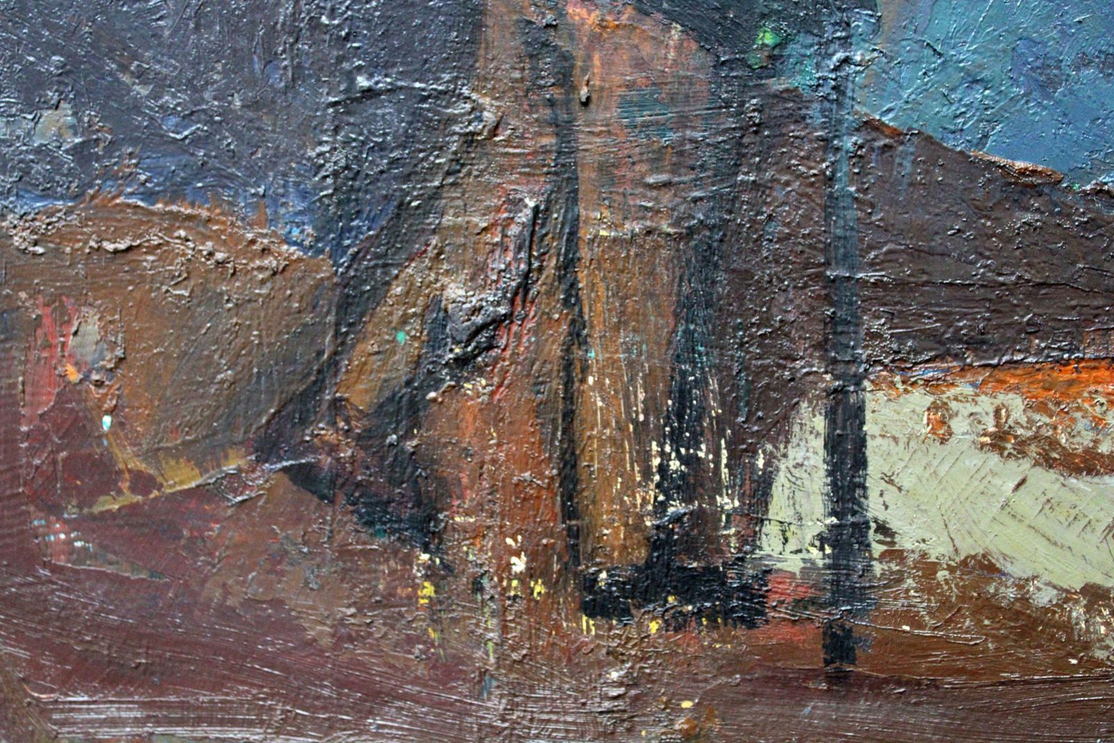 Aleksandr Rodin Walk. Oil On Cardboard, photo for sale