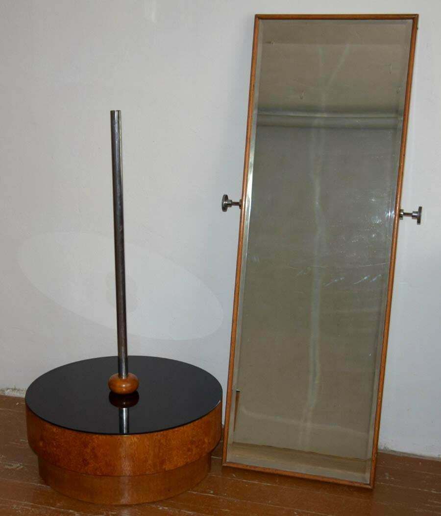 1930s Large Antique Floor Hinged Mirror By Halabala For Up Zavody photo vinterior