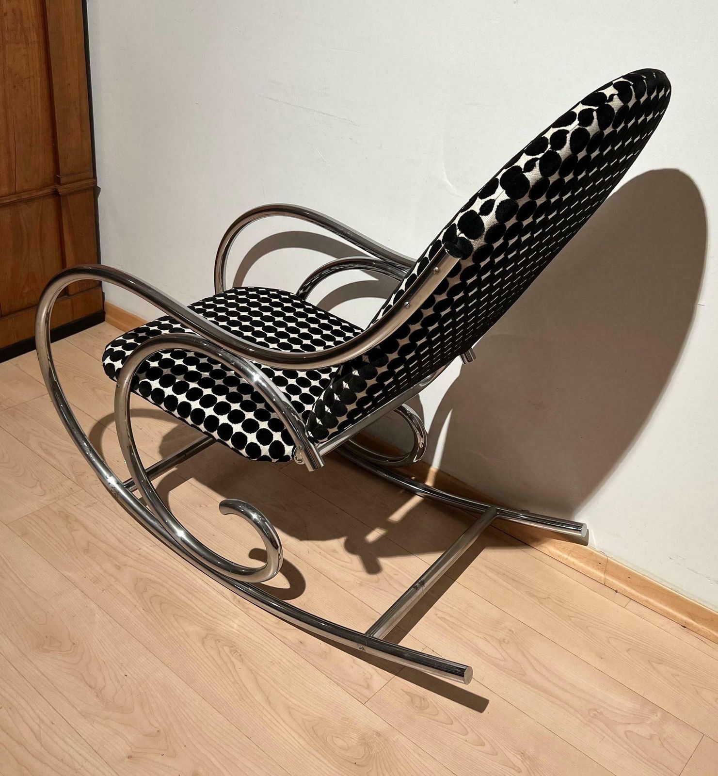 Bauhaus Rocking Chair, Chromed Steeltubes, Germany, Circa 1930 photo 2386.4