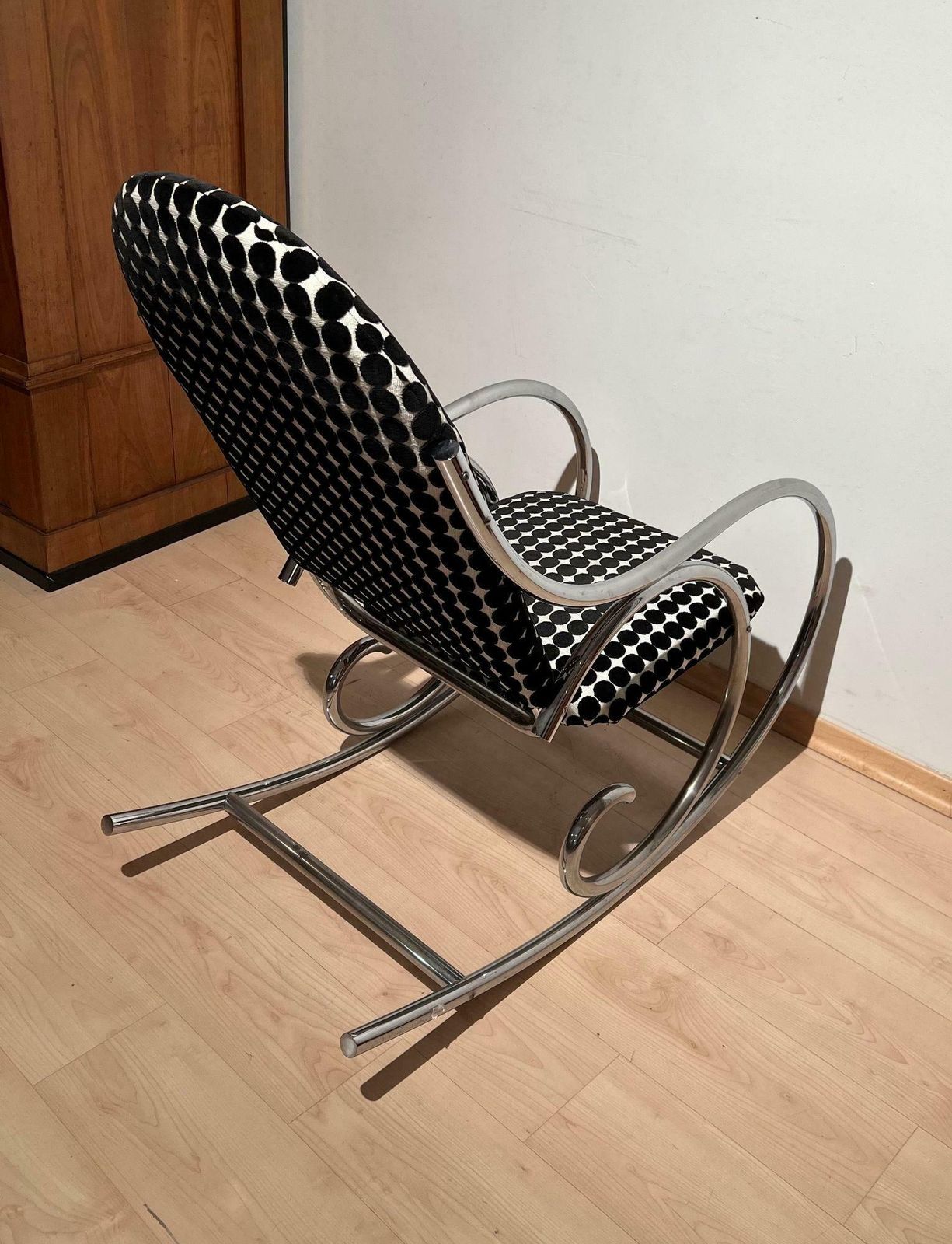photo for sale Bauhaus Rocking Chair, Chromed Steeltubes, Germany, Circa 1930