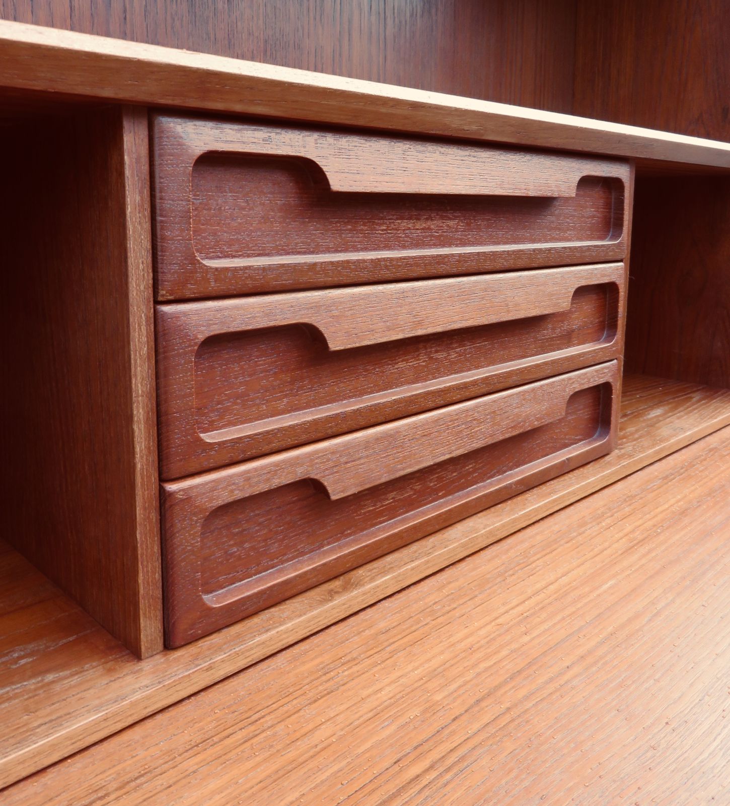High Teak Secretary Desk By The Larsen Brothers, Denmark 1960 photo buy
