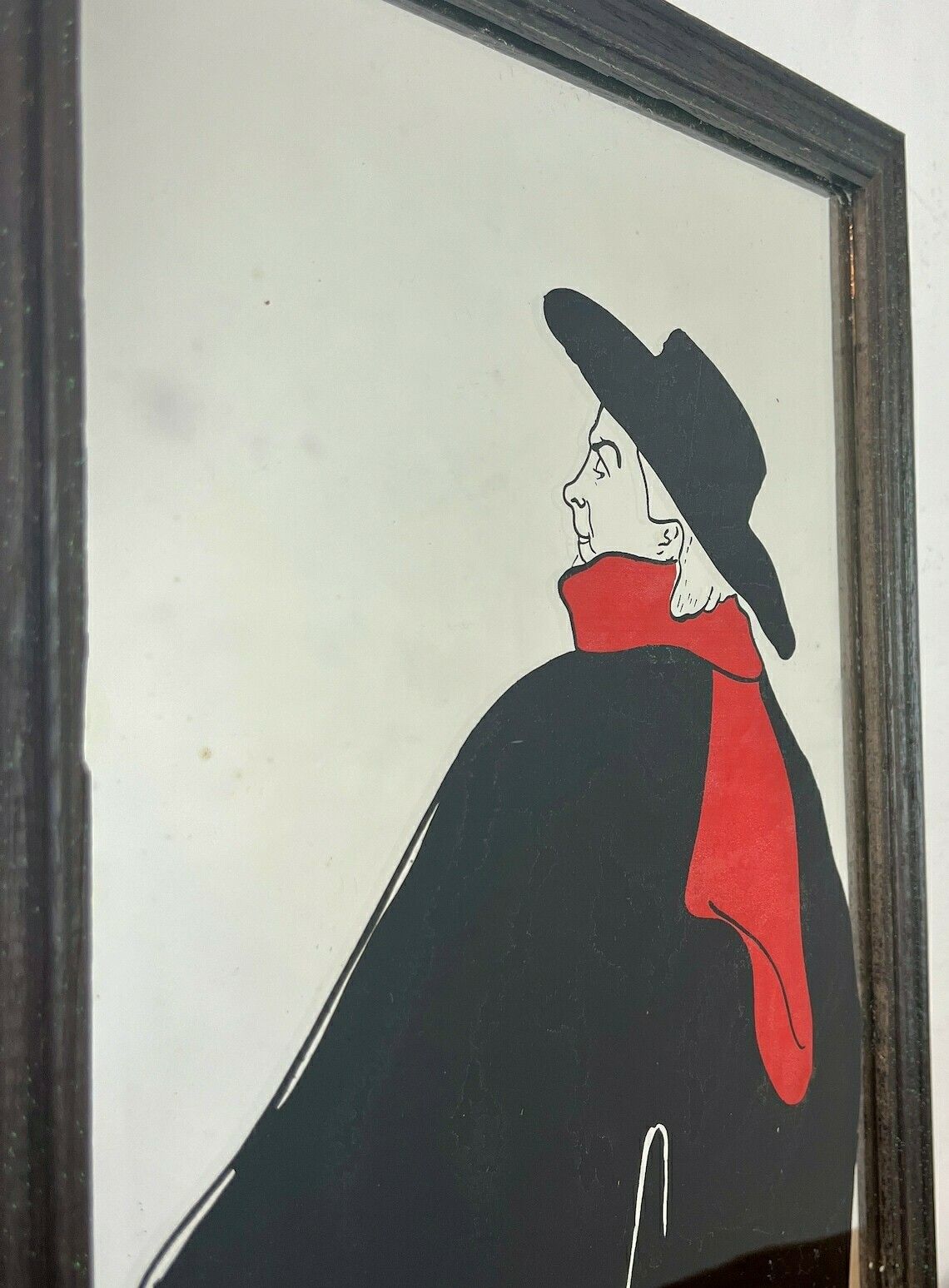Aristide Bruant In His Cabaret By Henri De Toulouse Lautrec, Wall Art Mirror, French Paris Artist, Art Nouveau Picture, Art Work photo for sale
