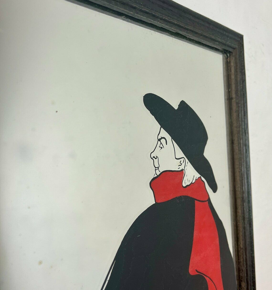Aristide Bruant In His Cabaret By Henri De Toulouse Lautrec, Wall Art Mirror, French Paris Artist, Art Nouveau Picture, Art Work photo vintage