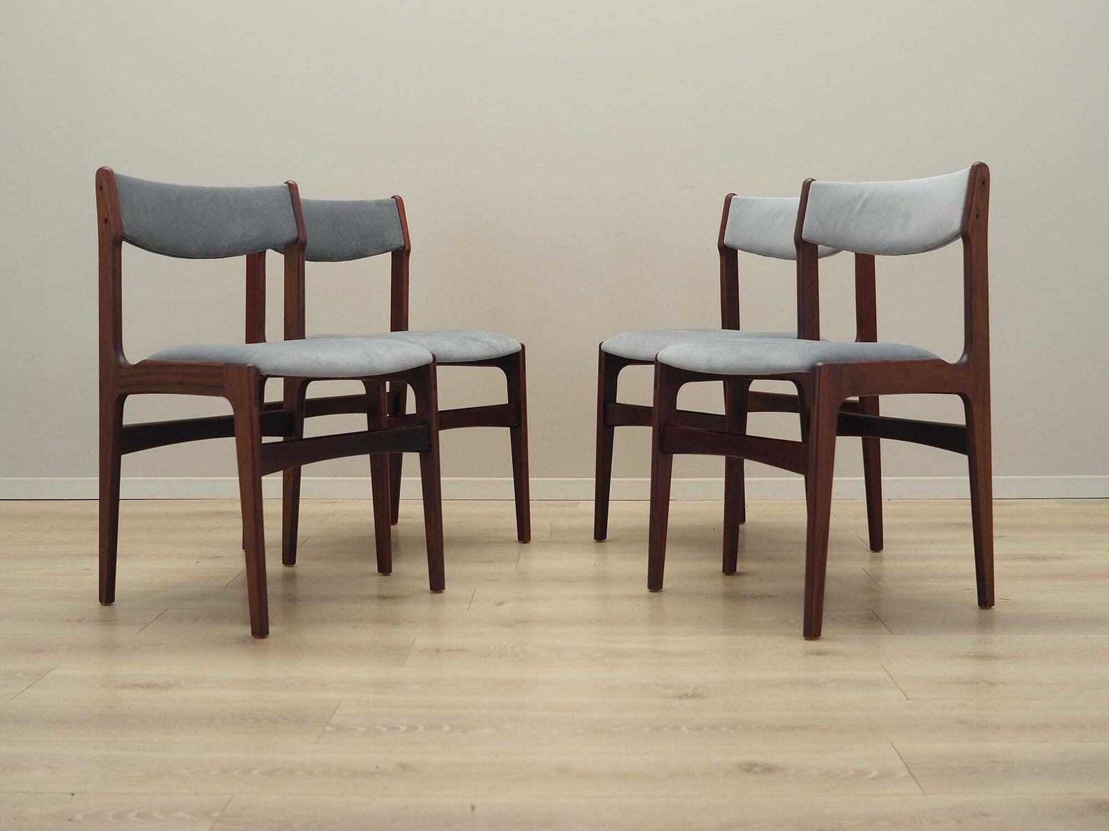 Set Of Four Mahogany Chairs, Danish Design, 1970s, Manufacture: Denmark photo furniture