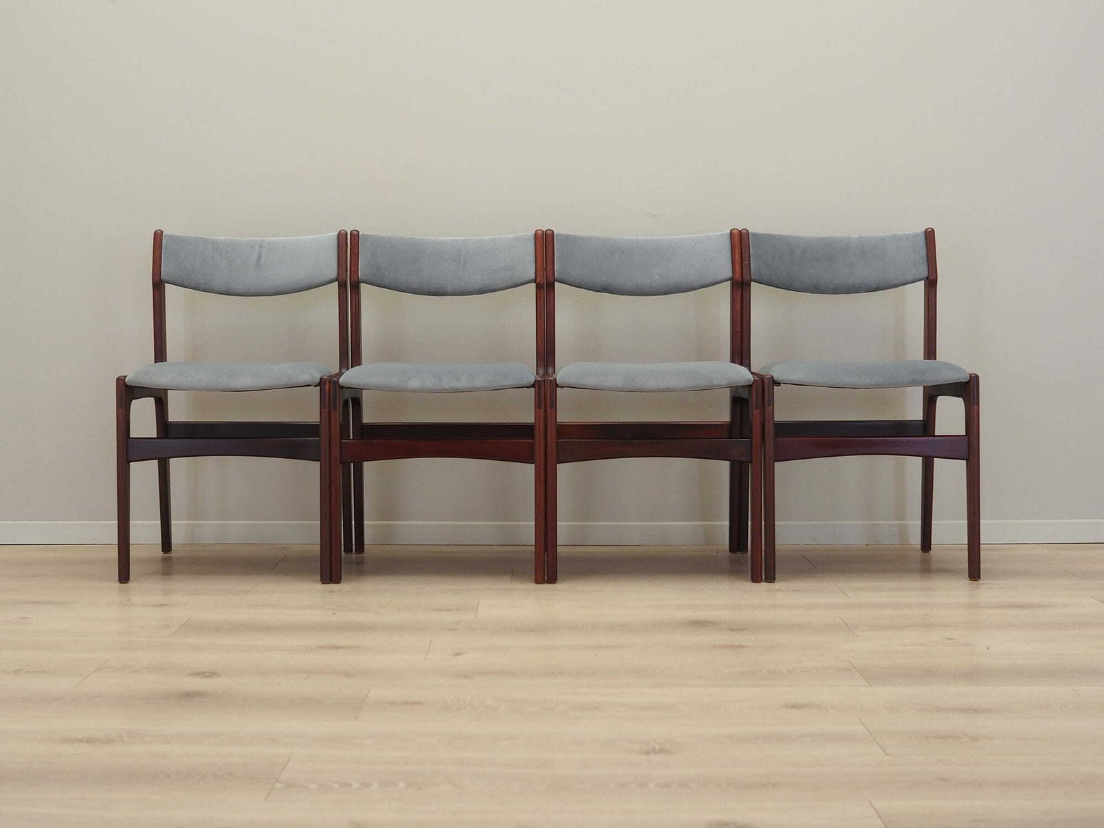 Set Of Four Mahogany Chairs, Danish Design, 1970s, Manufacture: Denmark photo for sale