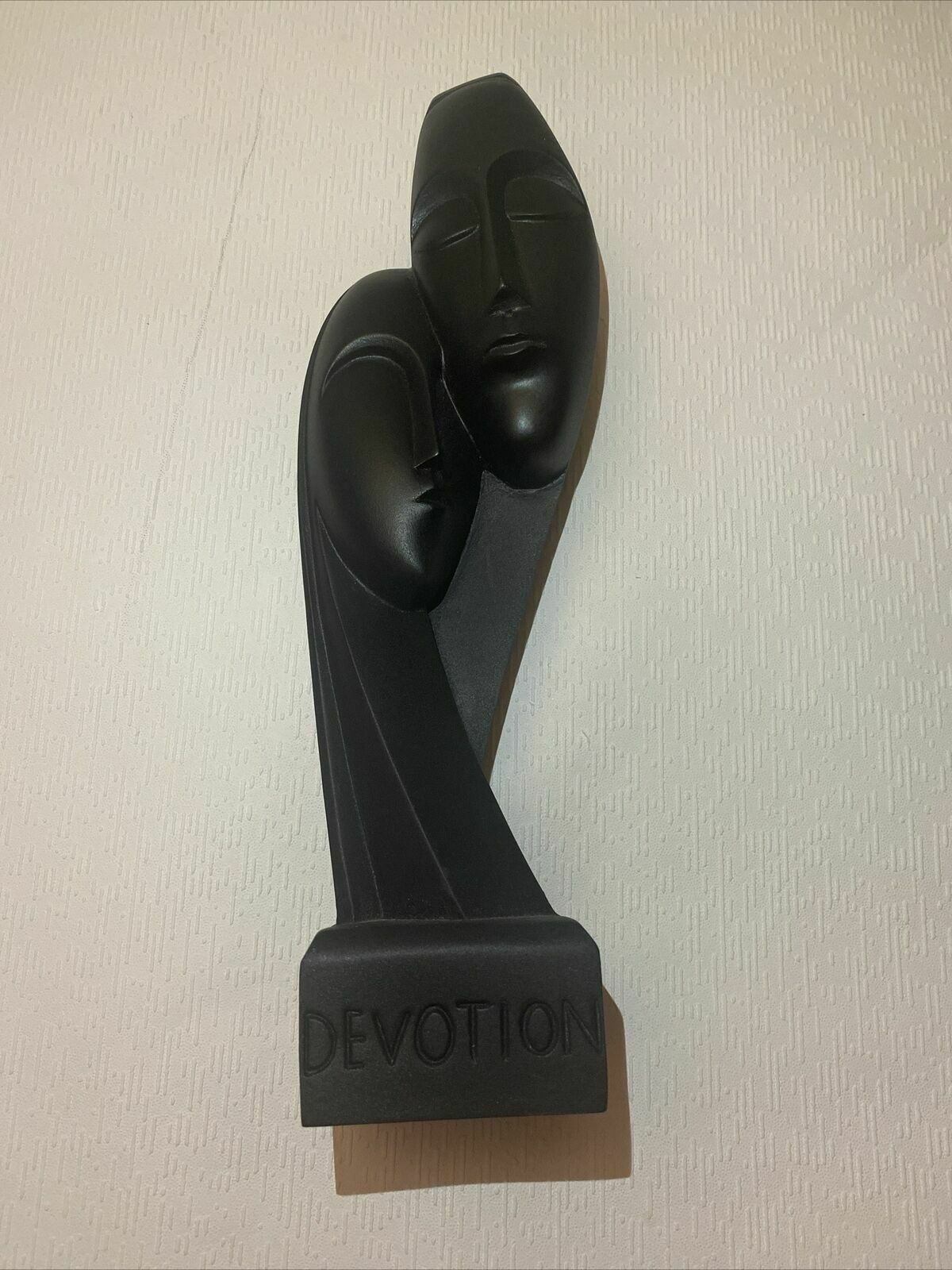Devotion Cycladic Art Handmade Reproduction Greek Alabaster Black Head Sculpture