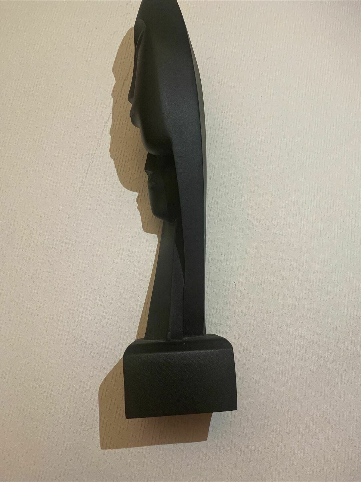 Devotion Cycladic Art Handmade Reproduction Greek Alabaster Black Head Sculpture photo 50.0