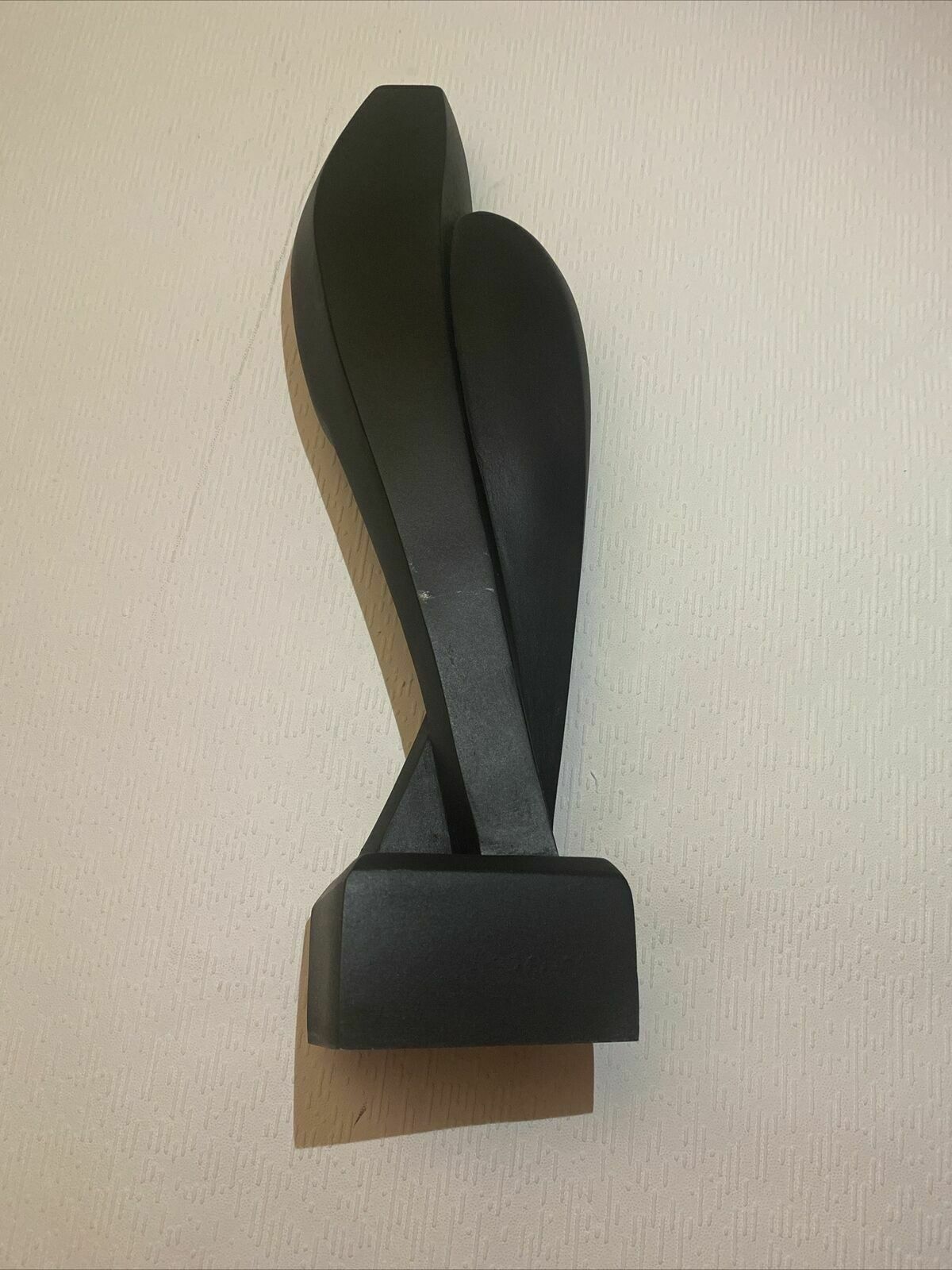 Devotion Cycladic Art Handmade Reproduction Greek Alabaster Black Head Sculpture photo vinterior