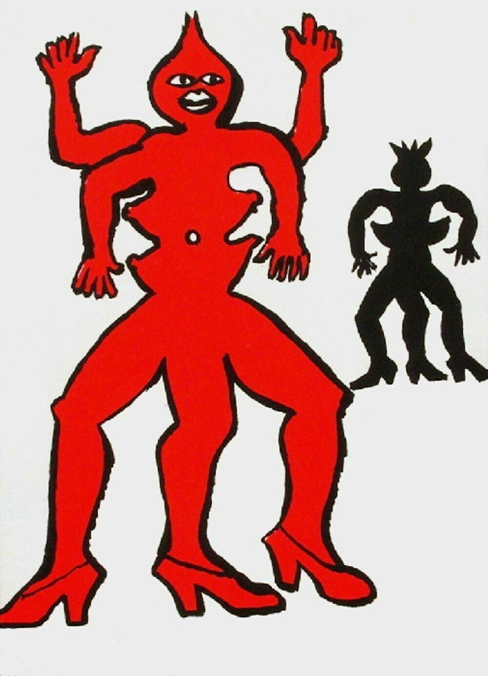 Alexandre Calder   Litho Original Lithograph Dlm212 1975 Monster Family