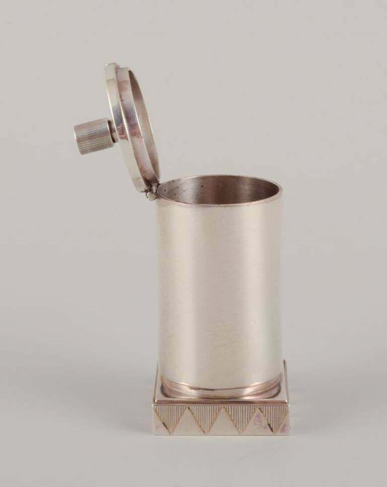 Jørgen Jensen For Georg Jensen. Rare Art Deco Mustard Pot In Sterling Silver photo 1295.0
