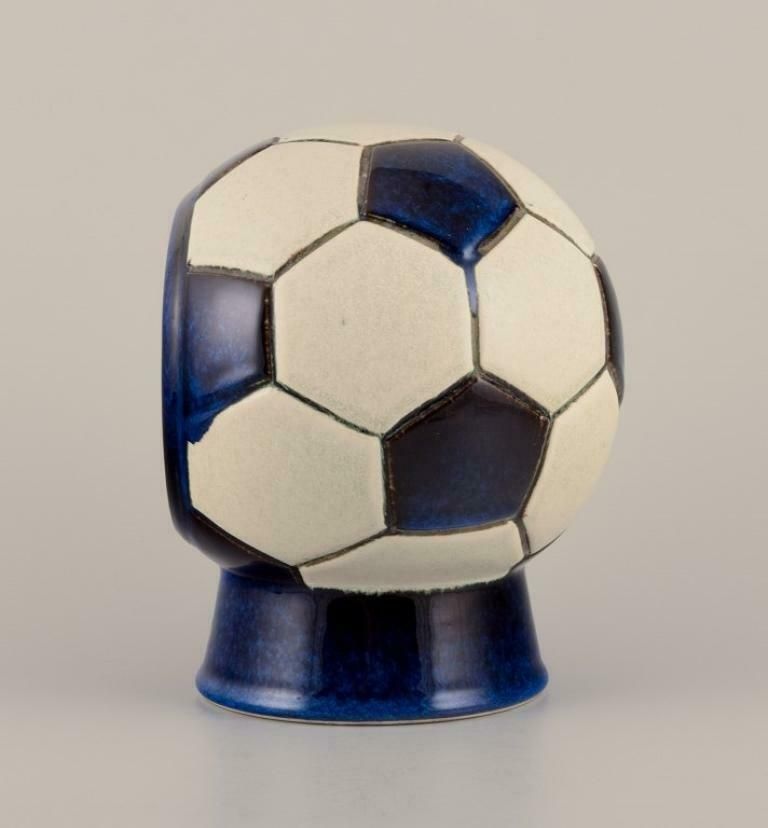 Berit Sundell, Gustavsberg. Ceramic Tabletop Clock In The Shape Of A Soccer Ball photo Home Decor