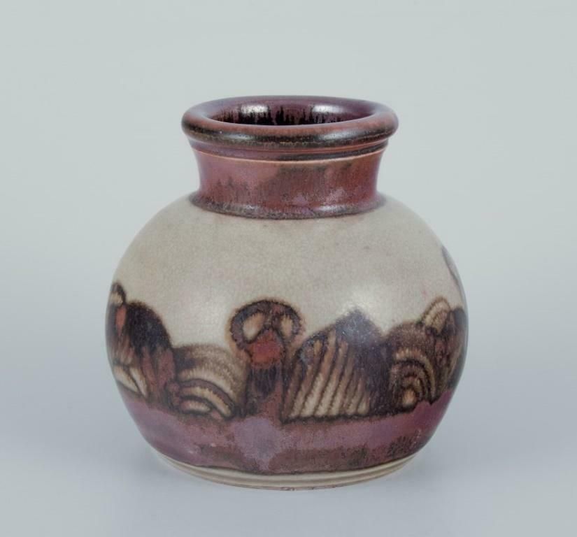 Elly Kuch And Wilhelm Kuch. Two Ceramic Vases In Brown And Sandy Tones photo furniture