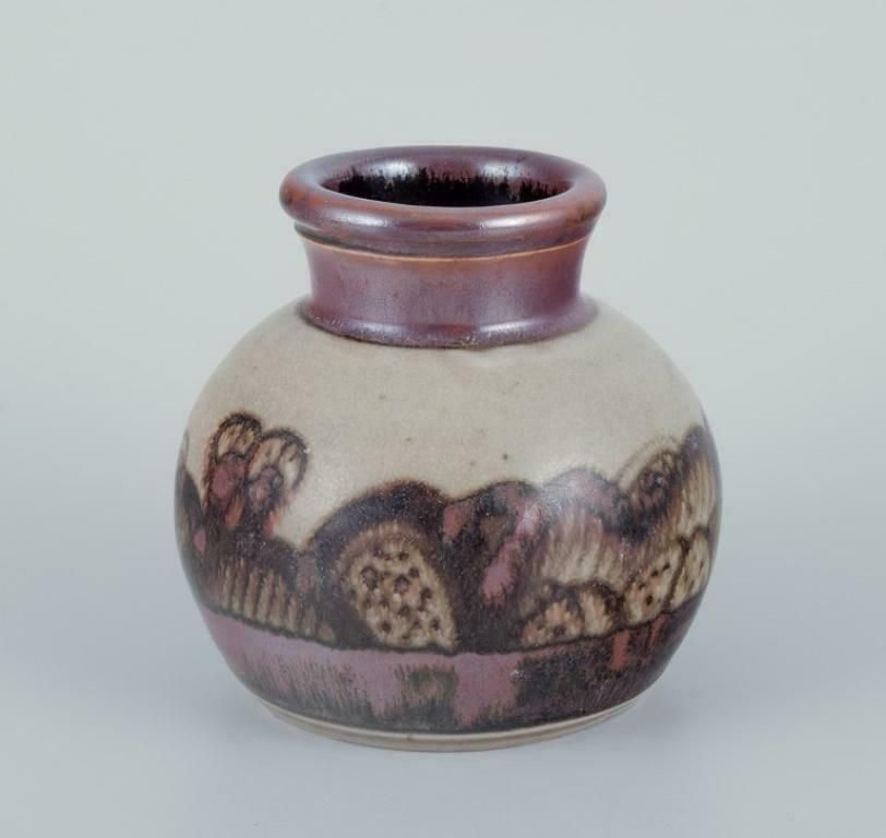 Elly Kuch And Wilhelm Kuch. Two Ceramic Vases In Brown And Sandy Tones photo for sale