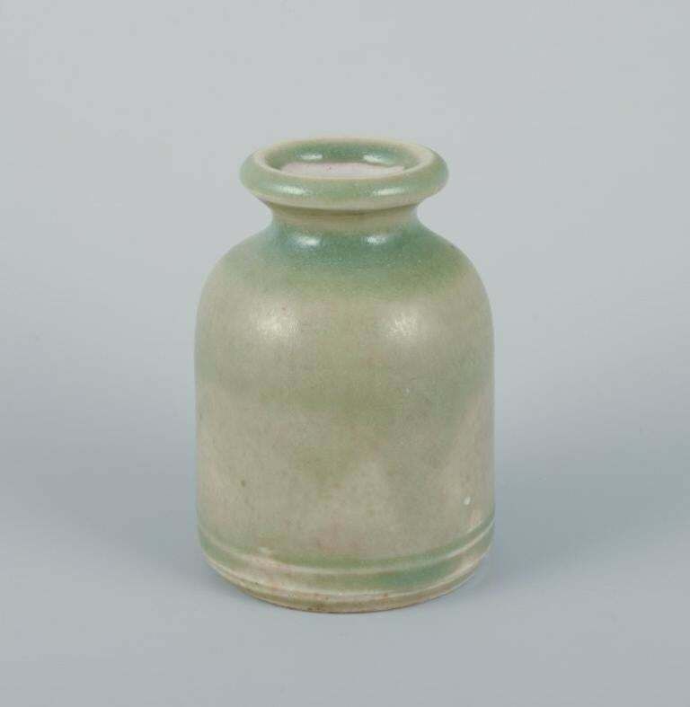 Elly Kuch And Wilhelm Kuch. Two Ceramic Vases In Green And Blue Glaze. photo Home Decor