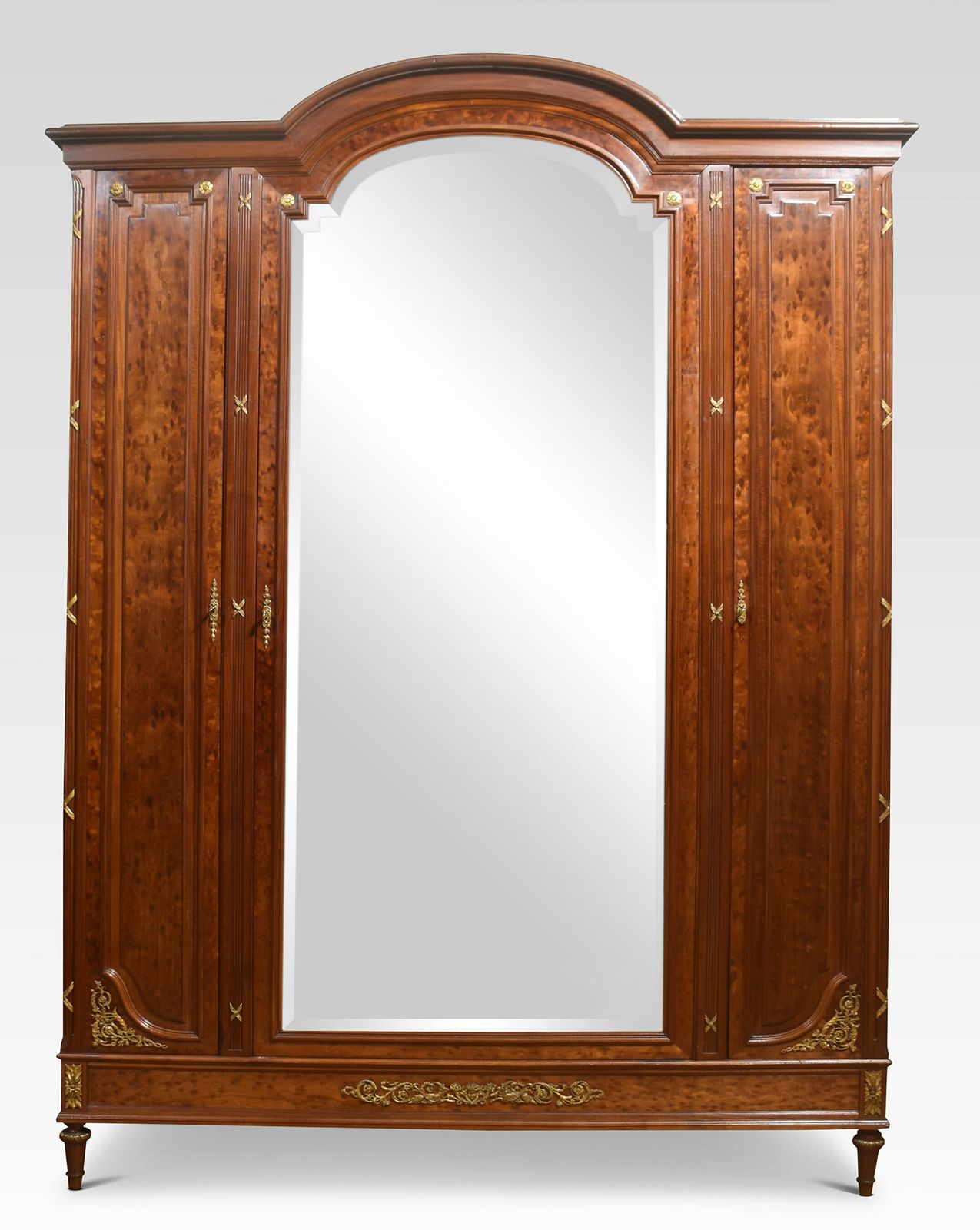 Fine 19th Century French Louis XVI Mahogany And Gilt Bronze Armoire