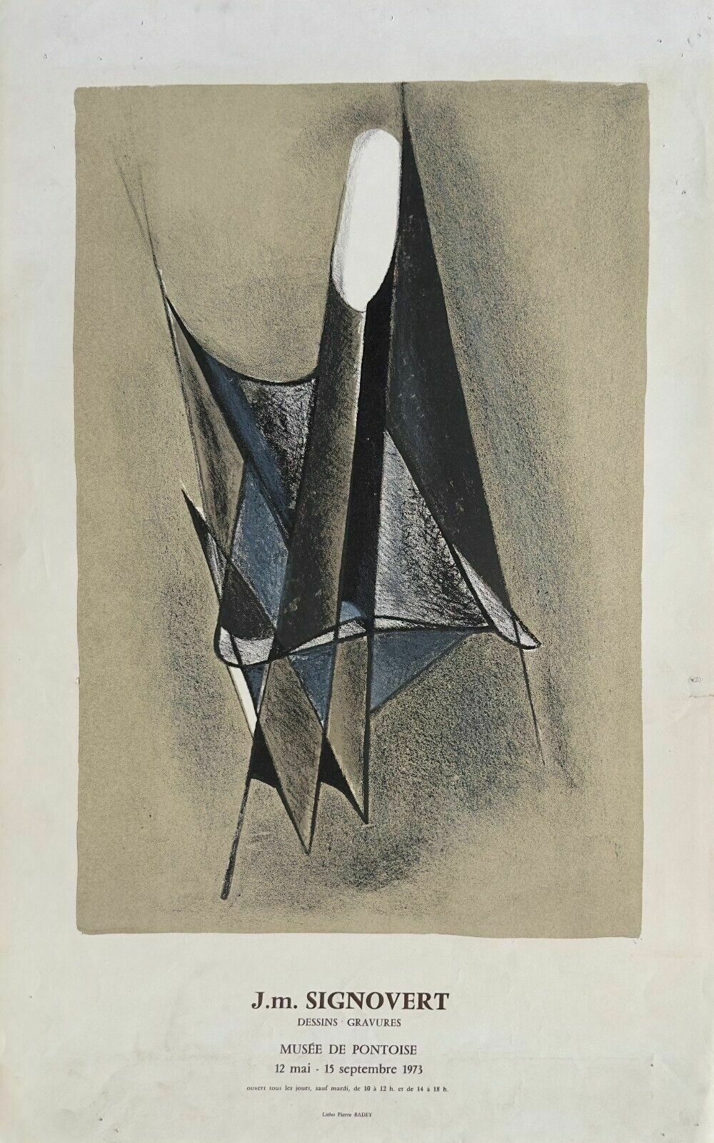 Jean Signovert   Poster Lithograph Poster Pontoise Museum 1973