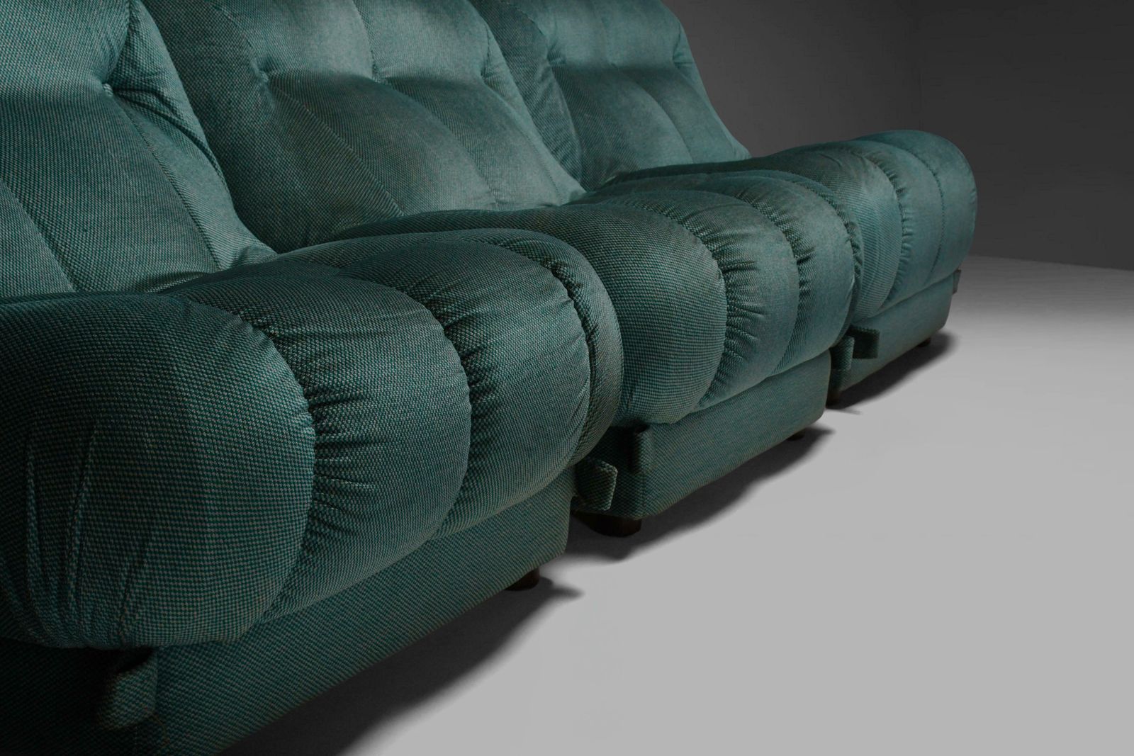 Large Modular Sectional ‘Nuvolone’ Sofa By Rino Maturi In Green Fabric, 1970s photo 9178.0