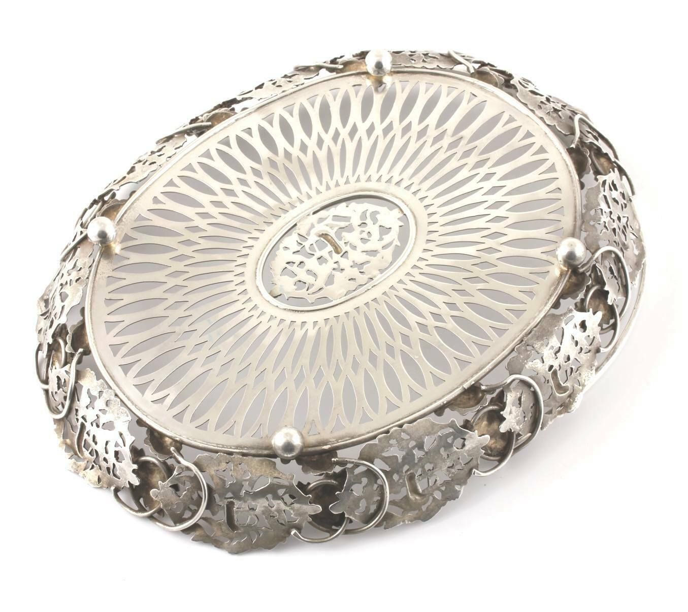 Home Decor American Sterling Silver Renaissance Cake Basket. J E Caldwell & Co USA. photo