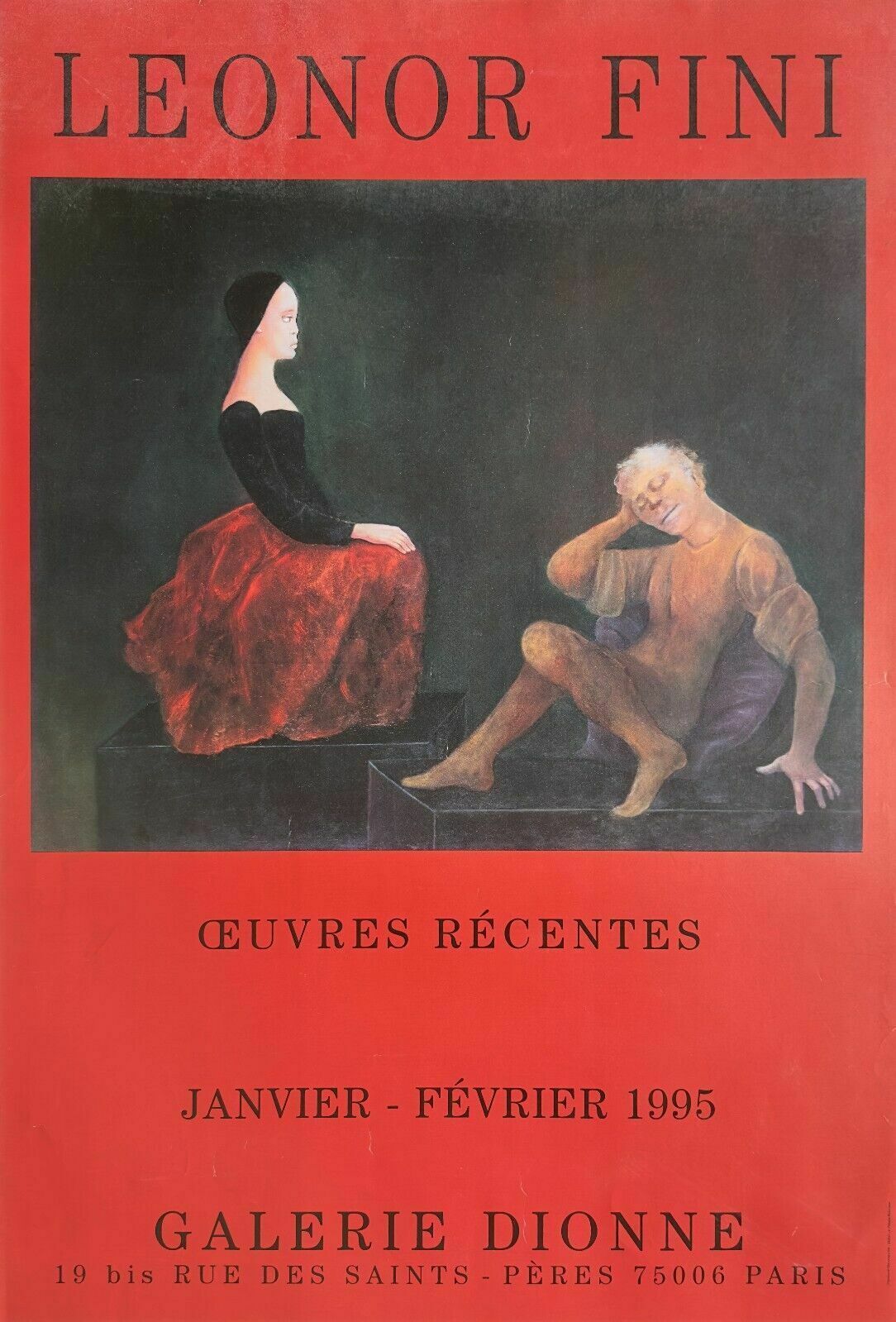 Leonor Fini   Vintage Art Poster Exhibition Poster Paris Galerie Dionne 1995