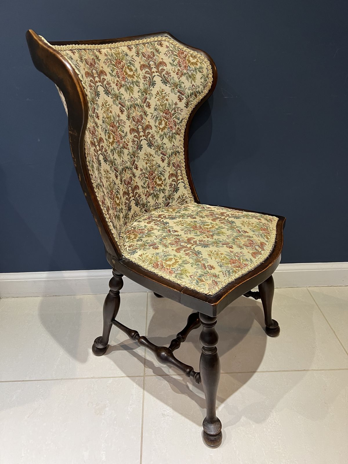 photo for sale 19th Century Arts And Crafts Curved Wingback Chair