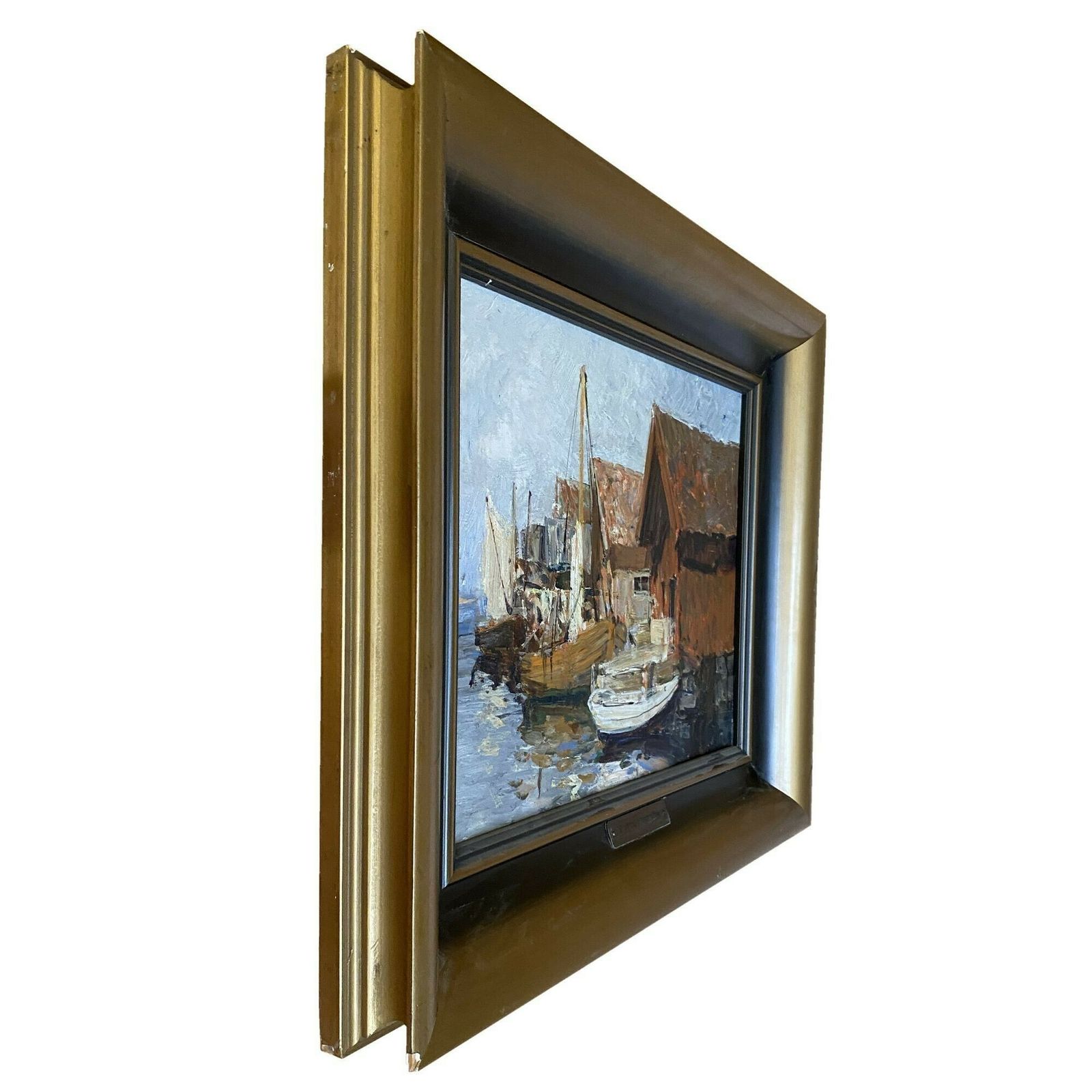 Hugo öfverström (1900 1972) 'Boats And Huts' photo for sale
