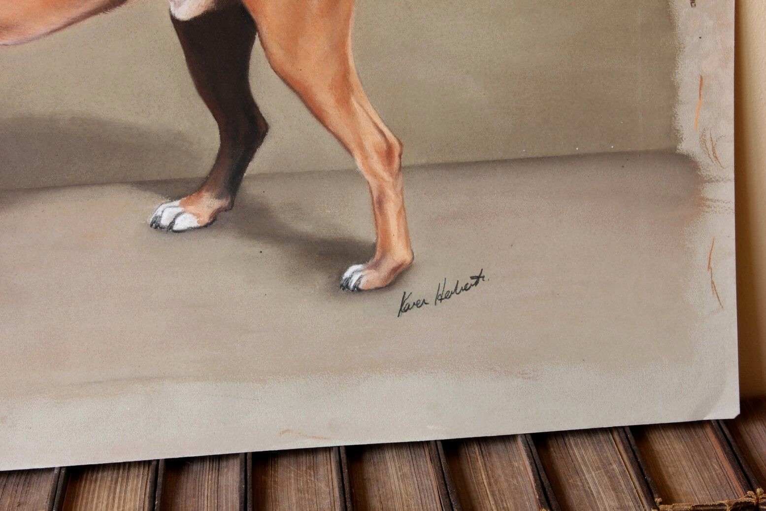 Boxer Dog Pastel Painting By Karen Herbert Animal Artist photo vinterior