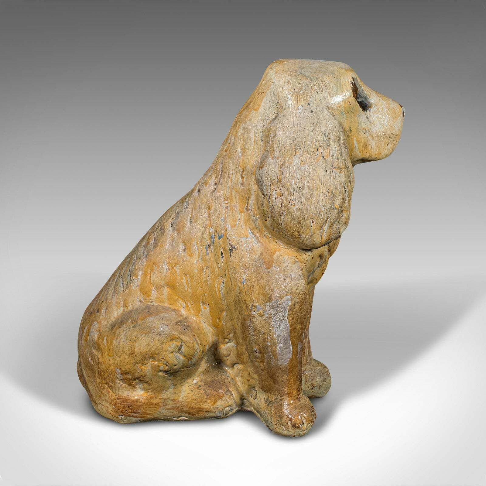 photo furniture Pair Of Antique Cocker Spaniel Figures, English, Plaster, Doorstops, Edwardian