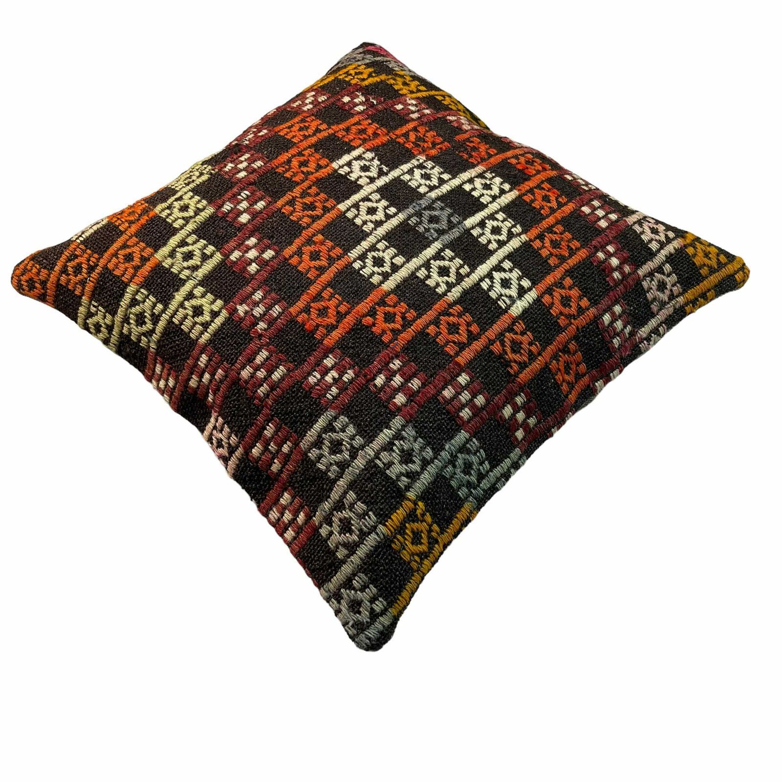 Ethnic Kilim Pillow, 18x18 Pillow Cover, Bohemian Kilim Pillow, Handwoven Kilim Pillow, Sofa Throw Pillow, Meditation Kilim Cover photo furniture