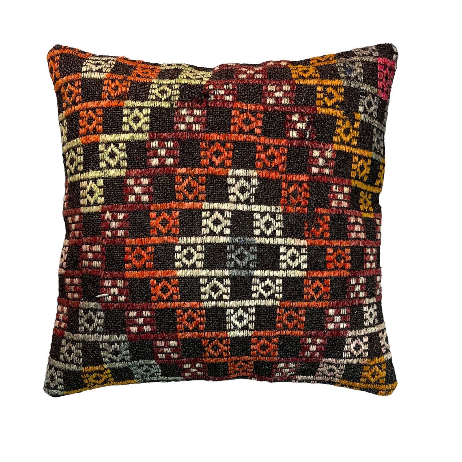Ethnic Kilim Pillow, 18x18 Pillow Cover, Bohemian Kilim Pillow, Handwoven Kilim Pillow, Sofa Throw Pillow, Meditation Kilim Cover photo buy