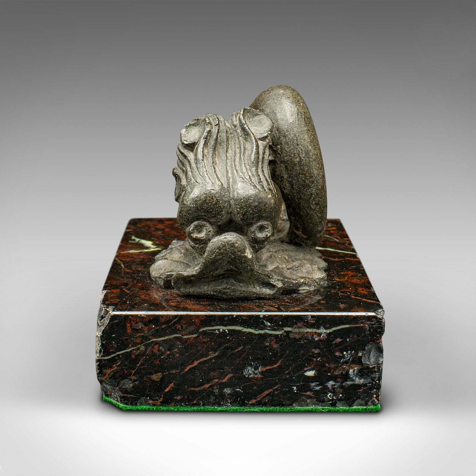 Antique Serpentine Paperweight, Chinese, Soapstone, Marble, Desktop, Victorian photo furniture