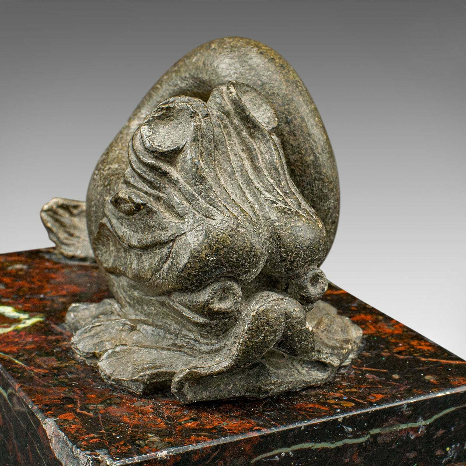 Antique Serpentine Paperweight, Chinese, Soapstone, Marble, Desktop, Victorian photo vintage