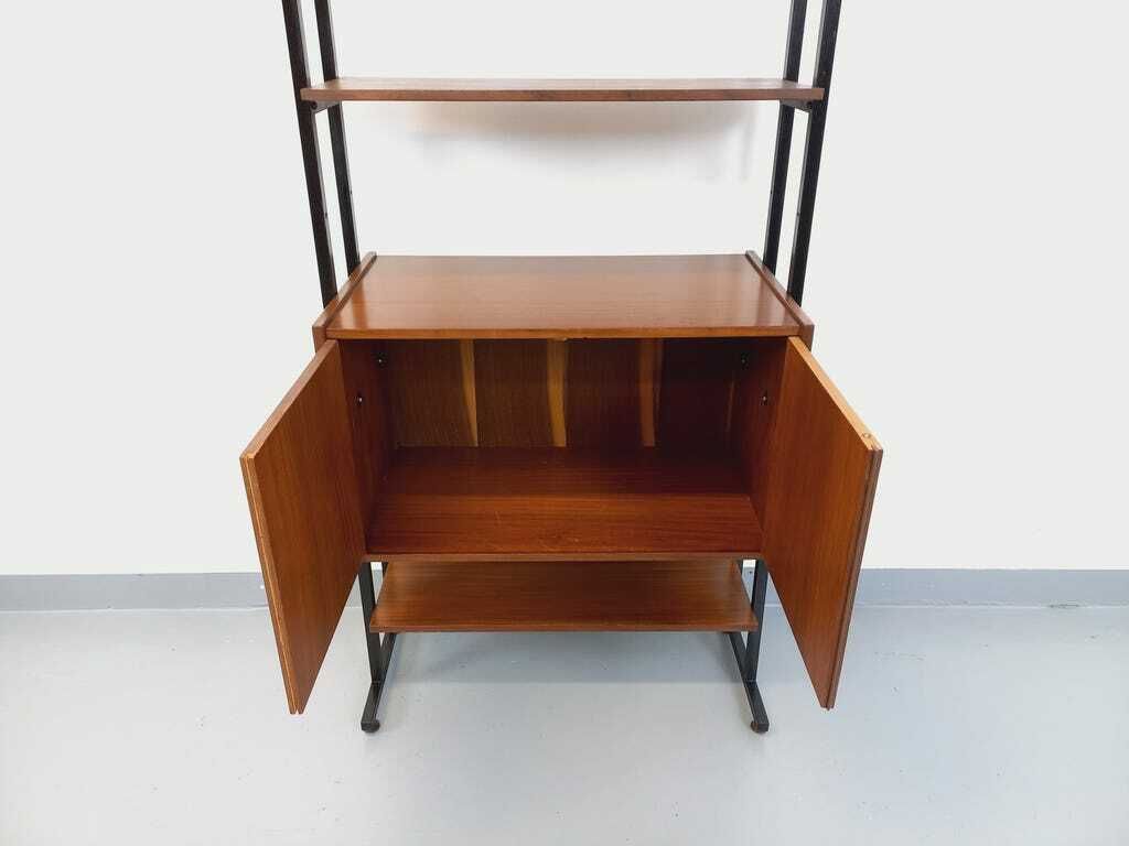 photo vintage Nouveau | Bibliothèque en teck et métal, années 1960