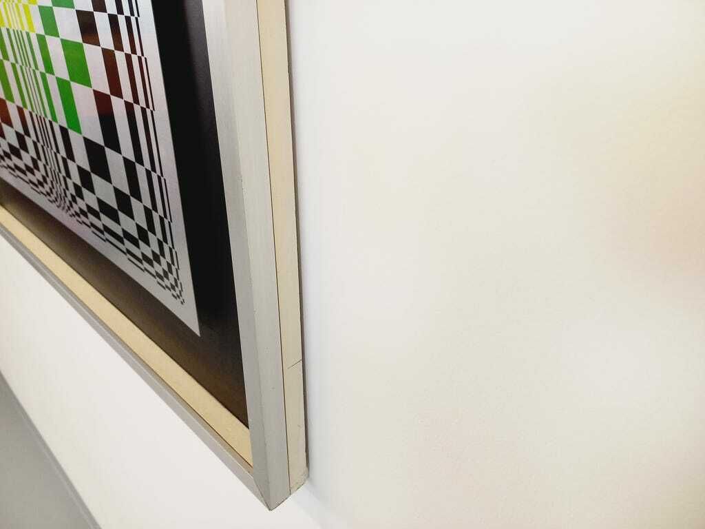 1060.0 Nieuw | Zeefdruk Op Aluminium In Kinetisch Dambordpatroon, Gesigneerd Locof photo