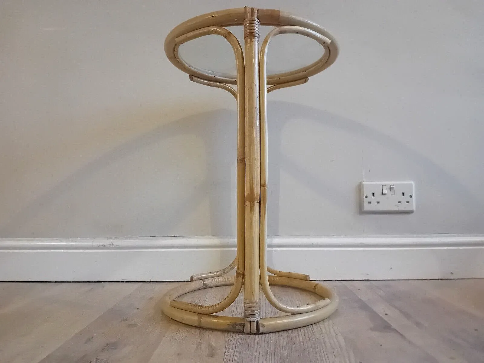Delightful 1970's Italian Bamboo Boho Chic Mid Century Drinks/Side /Coffee Table