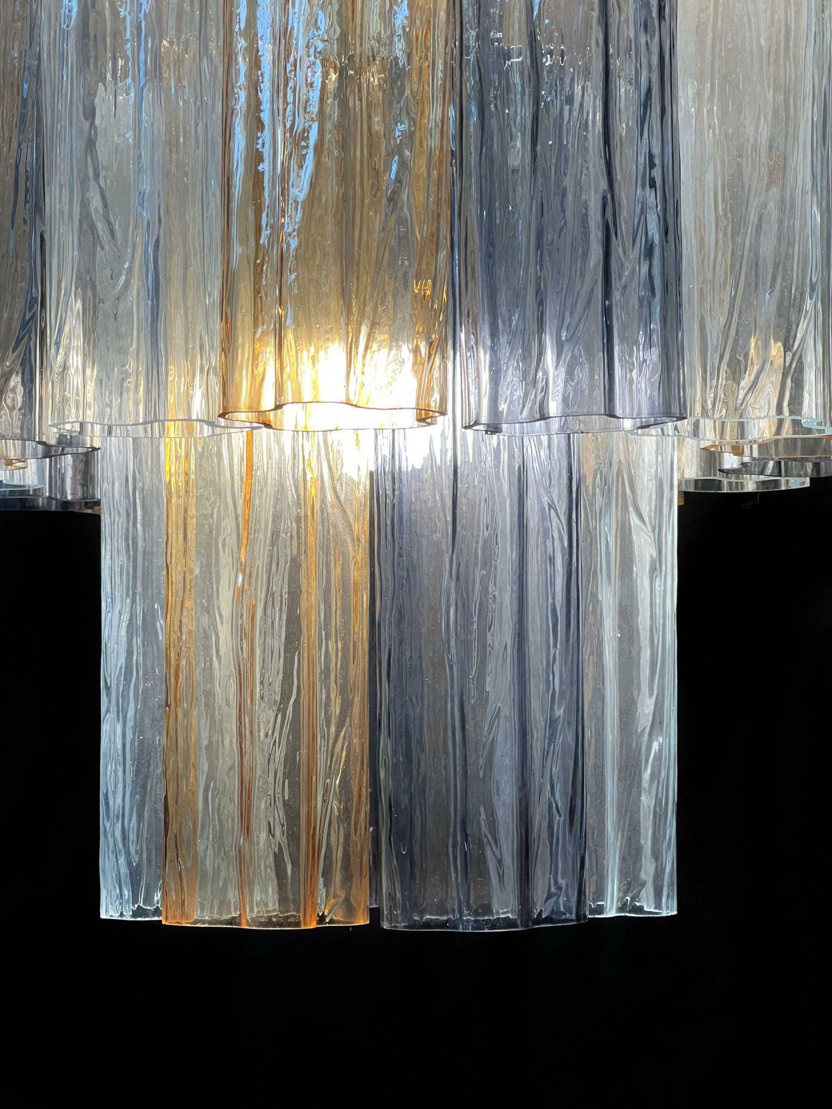 9404.0 Majestic Gold Fumé And Clear Murano Chandelier By Valentina Planta photo