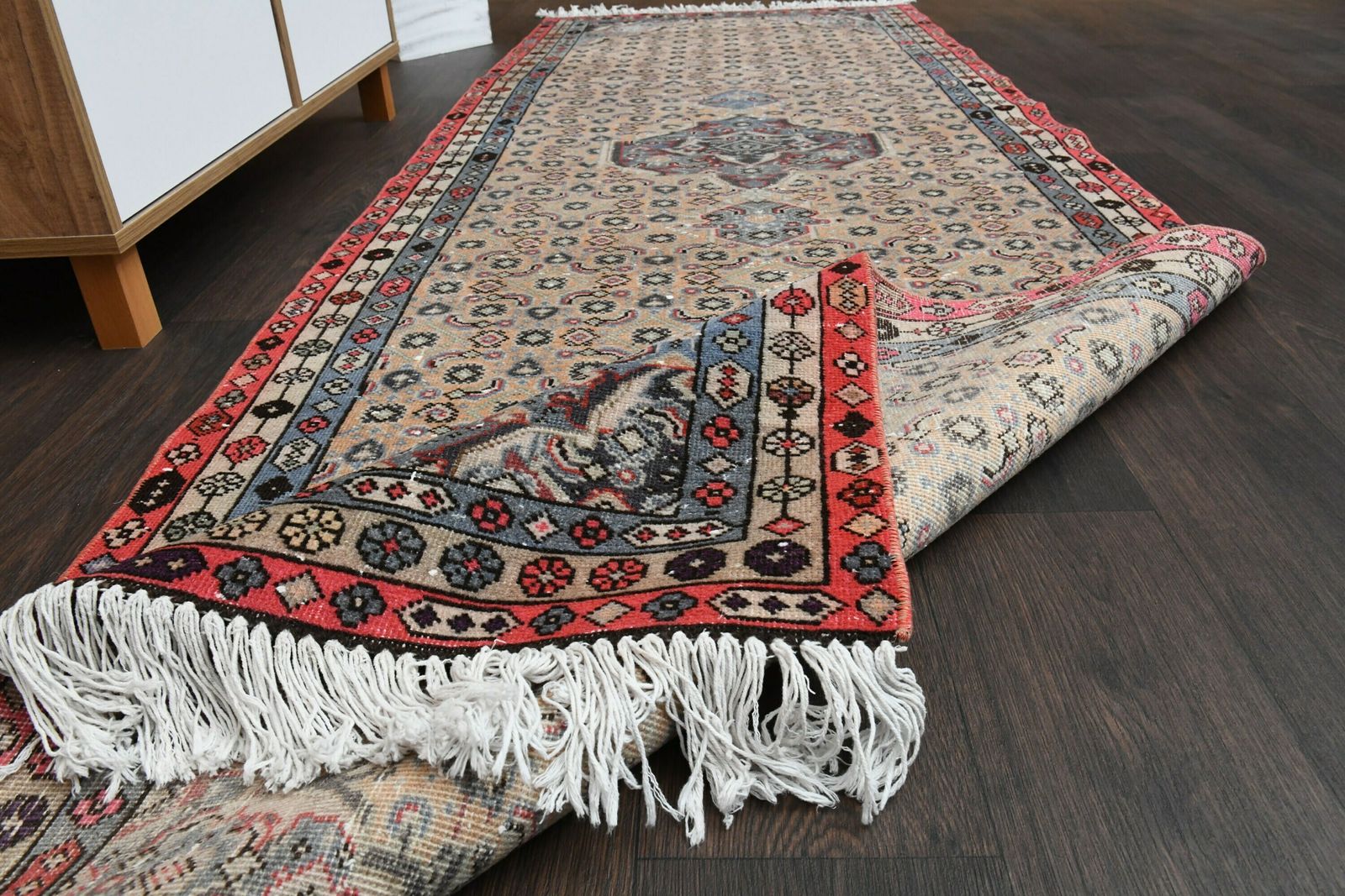 3.2x9.3 Ft Turkish Runner, Vintage Runner, Wool Rug, Hallway Rug, Kitchen Rug, Oushak Runner, 3x9 Runner Rug, Entryway Rug, Room Decor photo furniture