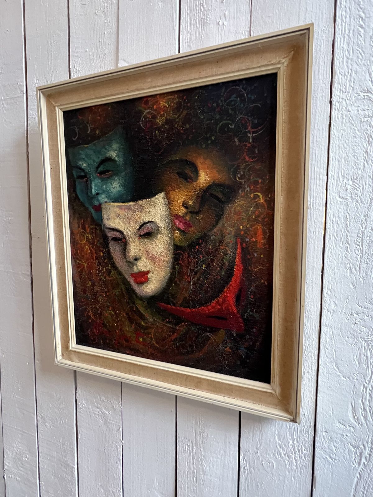 Festival Mask Painting, 1970s, Canvas