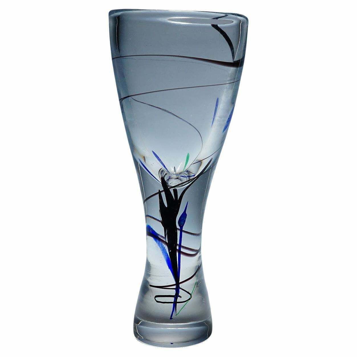 Vase Of The Abstracta Series, Vicke Lindstrand For Kosta, Sweden 1950s