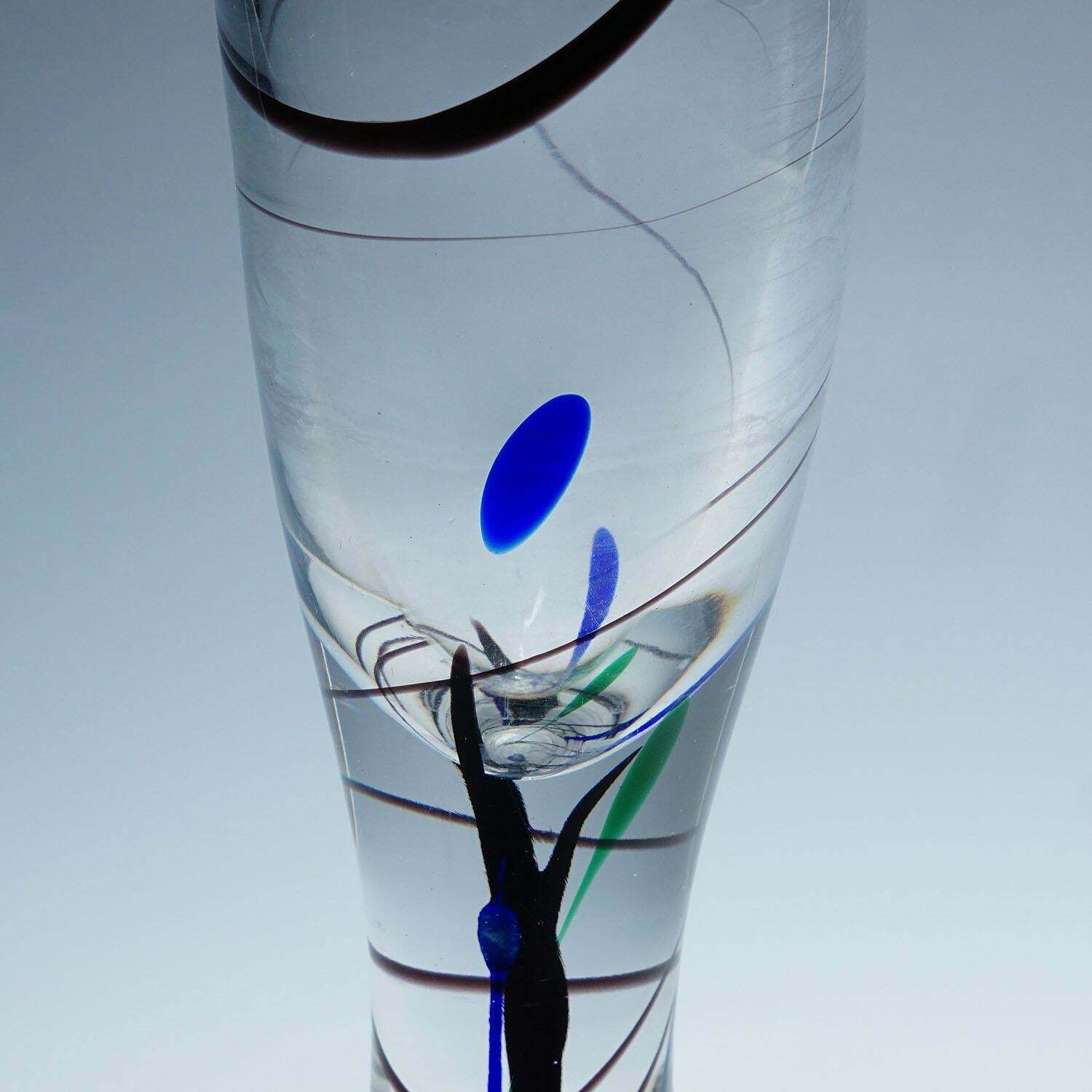 Vase Of The Abstracta Series, Vicke Lindstrand For Kosta, Sweden 1950s photo vinterior
